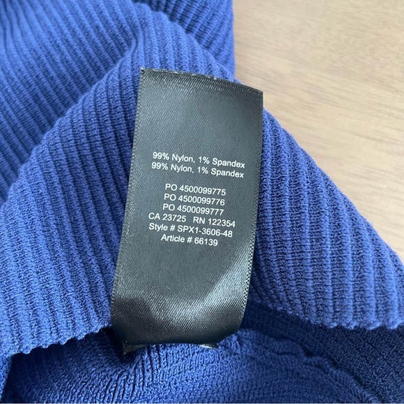 Babaton Royal Blue Sculpt Knit Squareneck Cropped Tank - Picture 5 of 9